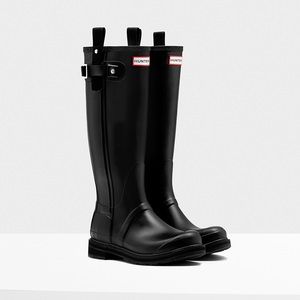Hunter original tall pulltab wellington blk boots